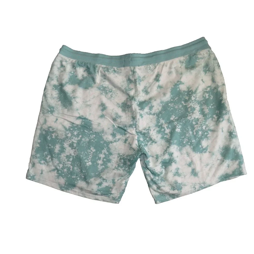 Men's Aqua Tie Dye Lounge Shorts Size 2XL